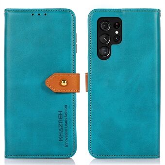 KHAZNEH Folio Flip Magnetisk gyldent lås PU læder Stand telefoncover skal til Samsung Galaxy S22 Ultra 5G