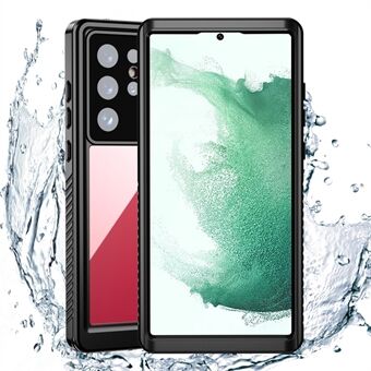 REDPEPPER FS Series Vandtæt etui til Samsung Galaxy S22 Ultra 5G Transparent Hybrid Back Phone Cover [Support Fingerprint Unlock] IP68 IP6X