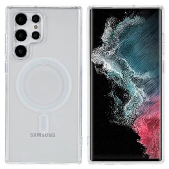 Til Samsung Galaxy S22 Ultra 5G Clear Phone Case Kompatibel med Magsafe Hard Acryl Soft TPU Shockproof Cover