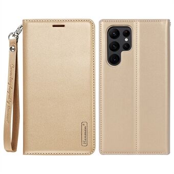 HANMAN Minor Series til Samsung Galaxy S22 Ultra 5G Phone Flip Wallet Case Stand Anti-shock PU læder telefoncover