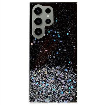 Til Samsung Galaxy S22 Ultra 5G Bagcover, Starry Sky Sparkle Epoxy Telefoncover Blød TPU beskyttende skal