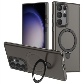 Til Samsung Galaxy S22 Ultra 5G magnetisk telefoncover PC+TPU Metal Kickstand Telefoncover
