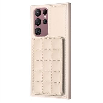 Style-BF24 til Samsung Galaxy S22 Ultra 5G PU læderbelagt TPU Kickstand telefoncover med kortholder