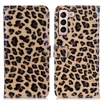 Telefonbeskytter Fuld beskyttelse Pungdesign Leopardmønster Læder Mobiltelefoncover til Samsung Galaxy S22 5G
