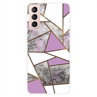 Marble Series Style En fleksibel TPU-marmormønsterudskrivning Dråbesikret telefoncover til Samsung Galaxy S22 5G