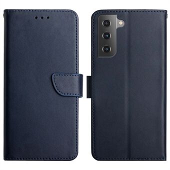Nappa Texture Case Pung Anti-drop ægte læder beskyttende telefoncover med Stand til Samsung Galaxy S22 5G