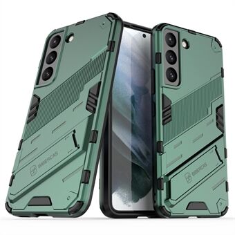 Kickstand Design Fleksibel TPU + Hard PC Bagside Telefoncover Anti-ridse mobiltelefoncover til Samsung Galaxy S22 5G