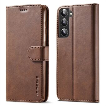 LC.IMEEKE Fall Prevention Textured Wallet PU Læder Flip Folio Stand Case Mobiltelefon Case Cover til Samsung Galaxy S22 5G