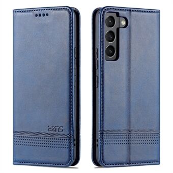 AZNS PU læder + TPU magnetisk autoabsorberet fuld beskyttelsescover Stand Wallet Phone Case til Samsung Galaxy S22 5G