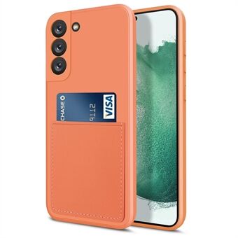 Card Slot Design Anti-drop flydende silikone beskyttende mobiltelefon cover Shell til Samsung Galaxy S22 5G