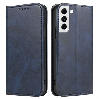 Til Samsung Galaxy S22 5G PU læder pung telefonetui Foldbart Stand Automatisk lukkende magnetisk flipcover