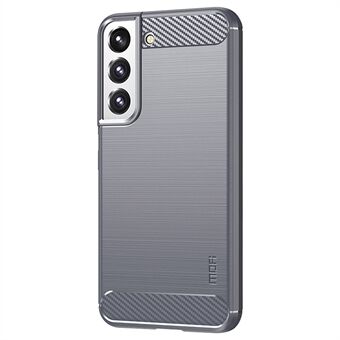 MOFI JK TPU Series-1 til Samsung Galaxy S22 5G børstet overflade kulfiber telefoncover Slidbestandig TPU beskyttende skal