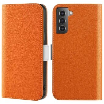 Til Samsung Galaxy S22 5G Litchi Texture telefoncover, Candy Color PU læder Wallet Stand Flip Case