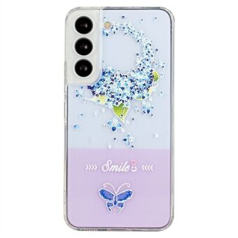 Til Samsung Galaxy S22 5G lakeret sommerfugl stødsikker TPU bagcover Mobiltelefon beskyttelsescover