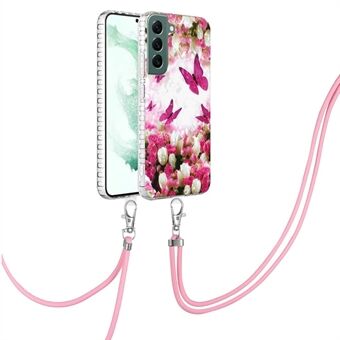 YB IMD Series-15 til Samsung Galaxy S22 5G Ultra Slim Phone Case 2,0 mm TPU Airbags Dual-layer IMD IML beskyttende telefoncover - BK009