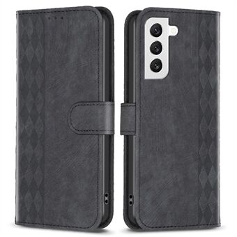 Til Samsung Galaxy S22 5G lædercover, Stand Scratch , trykt mønster Flip-telefoncover
