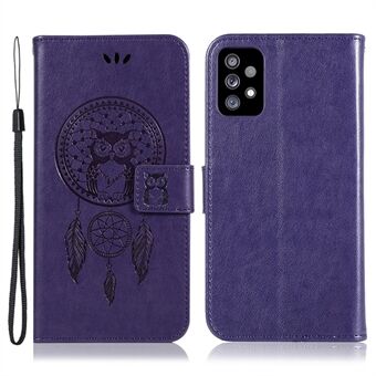 Imprinting Owl Dream Catcher PU- Stand Telefonetui Pungcover med rem til Samsung Galaxy A33 5G