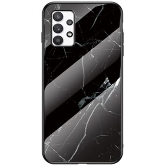Hærdet glas + PC + TPU Velbeskyttet anti-ridse marmor mønster telefon cover Shell til Samsung Galaxy A33 5G