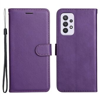 KT Leather Series-2 Solid Color Folio Flip PU- Stand tegnebogscover Drop-resistent telefoncover til Samsung Galaxy A33 5G
