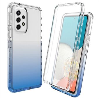 3-i-1 PC+TPU Hybrid Phone Case til Samsung Galaxy A33 5G, Gradient Fuld beskyttelse Anti-fald telefoncover med PET skærmbeskytter