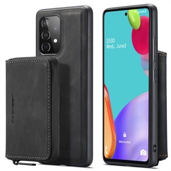 JEEHOOD til Samsung Galaxy A33 5G lynlås tegnebog Kickstand Telefoncover Aftageligt magnetisk absorptionslæderbelagt TPU-cover