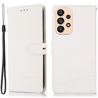 Til Samsung Galaxy A33 5G Cross Texture Stand Feature-etui Pung Anti-shock beskyttende telefoncover med rem
