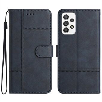 Flip Wallet Case til Samsung Galaxy A33 5G, Business Style Bump Proof Kohud Tekstur PU Læder Telefon Stand Cover med rem