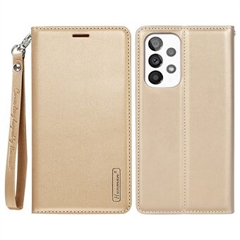 HANMAN Minor Series Folio Flip Phone Cover til Samsung Galaxy A33 5G, Anti-shock PU læder telefoncover med Stand beskyttende skal