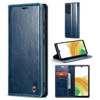 CASEME 003-serien til Samsung Galaxy A33 5G magnetisk adsorption PU-lædertelefon Stødsikker etui Waxy Texture Wallet Stand Cover