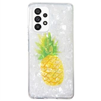 Til Samsung Galaxy A33 5G IMD Marble Flower Cover Shell Mønster Blød TPU telefoncover