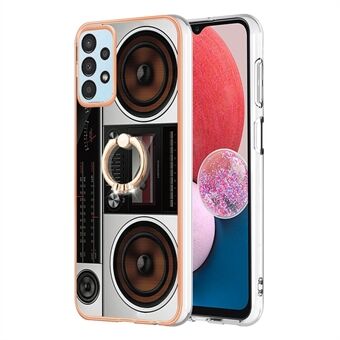 YB IMD-serie-20 Style D til Samsung Galaxy A33 5G IMD Pattern 2,0 mm TPU-telefoncover Elektroplateret Etui med Stativ