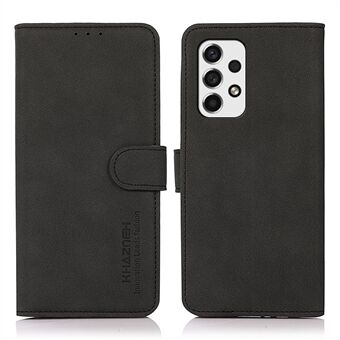KHAZNEH Dobbeltsidet magnetisk lås tekstureret PU-læder telefontaske Shell med Stand tegnebog til Samsung Galaxy A53 5G
