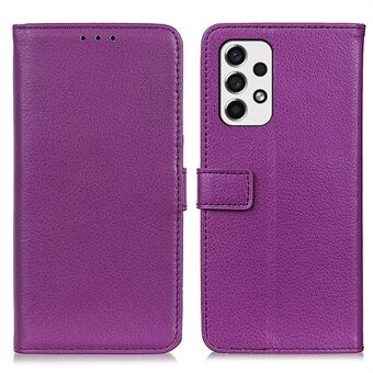 Litchi Texture Soft PU Læder Flip Case Stand Magnetic Wallet Phone Cover til Samsung Galaxy A53 5G
