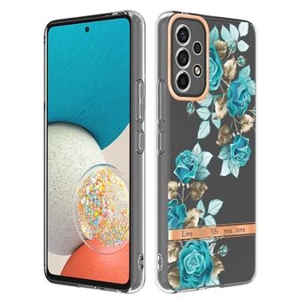 LB5 Series Galvanisering Transparent Base TPU Case Flower Drop-proof mønstre IMD IML telefoncover til Samsung Galaxy A53 5G