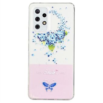 Lakeret Butterfly TPU bagcover til Samsung Galaxy A53 5G stødsikker mobiltelefon beskyttelsescover