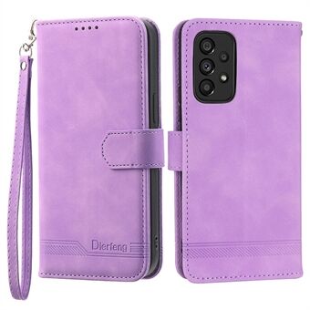 DIERFENG DF-03 telefonpung-etui til Samsung Galaxy A53 5G, PU- Stand med påtrykt telefoncover
