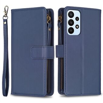 BF Style-19 til Samsung Galaxy A53 5G Stand Wallet Phone Case PU lædercover med lynlåslomme