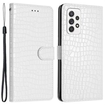 Til Samsung Galaxy A53 5G Crocodile Texture telefontaske Bump-proof lædercover Stand med håndstrop