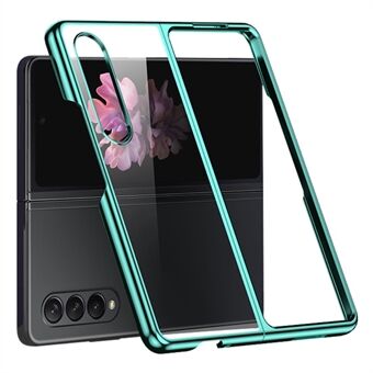 Til Samsung Galaxy Z Fold4 5G galvanisering PC-telefoncover Slankt gennemsigtigt mobiltelefonbagcover