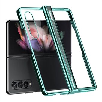 Til Samsung Galaxy Z Fold4 5G Elektroplettering Foldetelefonetui Sidehængselbeskyttelse Gennemsigtigt pc-cover