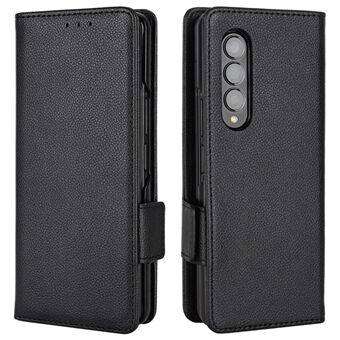 Til Samsung Galaxy Z Fold4 5G Litchi Texture Wallet Stand Case PU Læder Fuld beskyttelse telefoncover