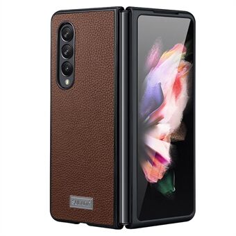 SULADA Til Samsung Galaxy Z Fold4 5G Luxury-Series Litchi Texture Foldetelefoncover PU-læderbelægning PC-beskyttende telefontaske