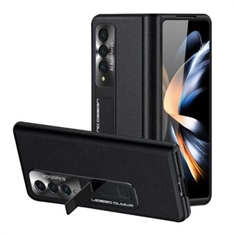 Phantom Series telefontaske til Samsung Galaxy Z Fold4 5G, PU-læderbelagt pc-foldbar smartphone-beskyttelsescover Kickstand