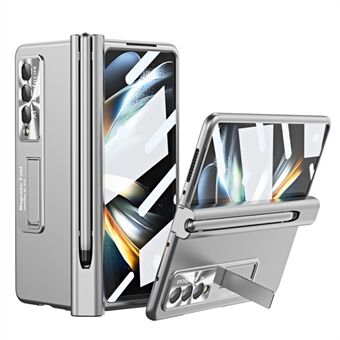 Stødsikkert etui til Samsung Galaxy Z Fold4 5G Anti-Fall HAD PC-telefonetui Kickstand Beskyttelsescover med kuglepen/penholder
