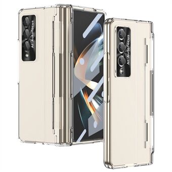 Til Samsung Galaxy Z Fold4 5G Anti-ridse telefoncover HAD pc-beskyttende telefonbagcover med skærmfim-understøttelse Trådløs opladning