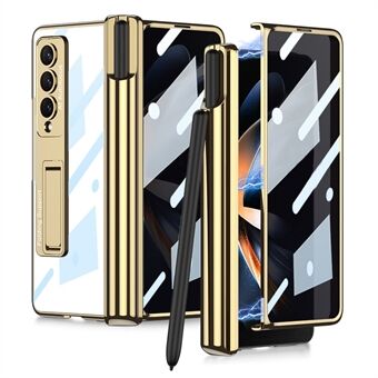 GKK Anti-Spy Slim Case til Samsung Galaxy Z Fold4 5G Hard PC Kickstand Phone Case med frontskærmbeskytter