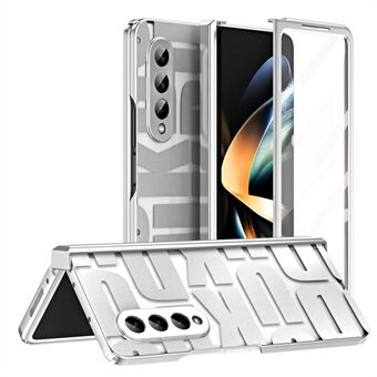 Slankt etui til Samsung Galaxy Z Fold4 5G beskyttende telefonetui PC-telefonskal med hærdet glas forskærmsfilm