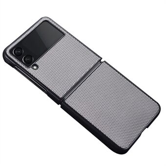Til Samsung Galaxy Z Flip4 5G Nylon Tekstur Anti-ridse PU Læder Coated PC Beskyttende Telefon Case