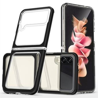 Til Samsung Galaxy Z Flip4 5G Anti-ridse telefoncover TPU + akryl gennemsigtigt beskyttelsescover