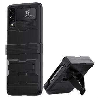 Til Samsung Galaxy Z Flip4 5G Kickstand Feature Hængslet Design Telefon Case Hard PC Gummibeskytter